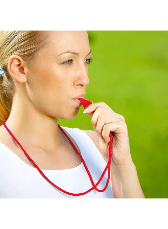 8 Packs Coaches Referee Whistles with Lanyards, 7 Colorful Plastic and 1 Stainless Steel Metal Whistles for Football Sports Lifeguards Survival Emergency Training - Multi-Color - Image 3